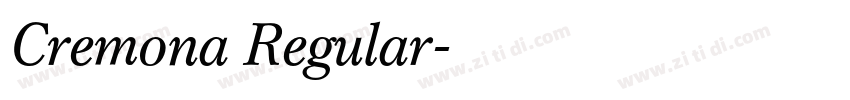 Cremona Regular字体转换